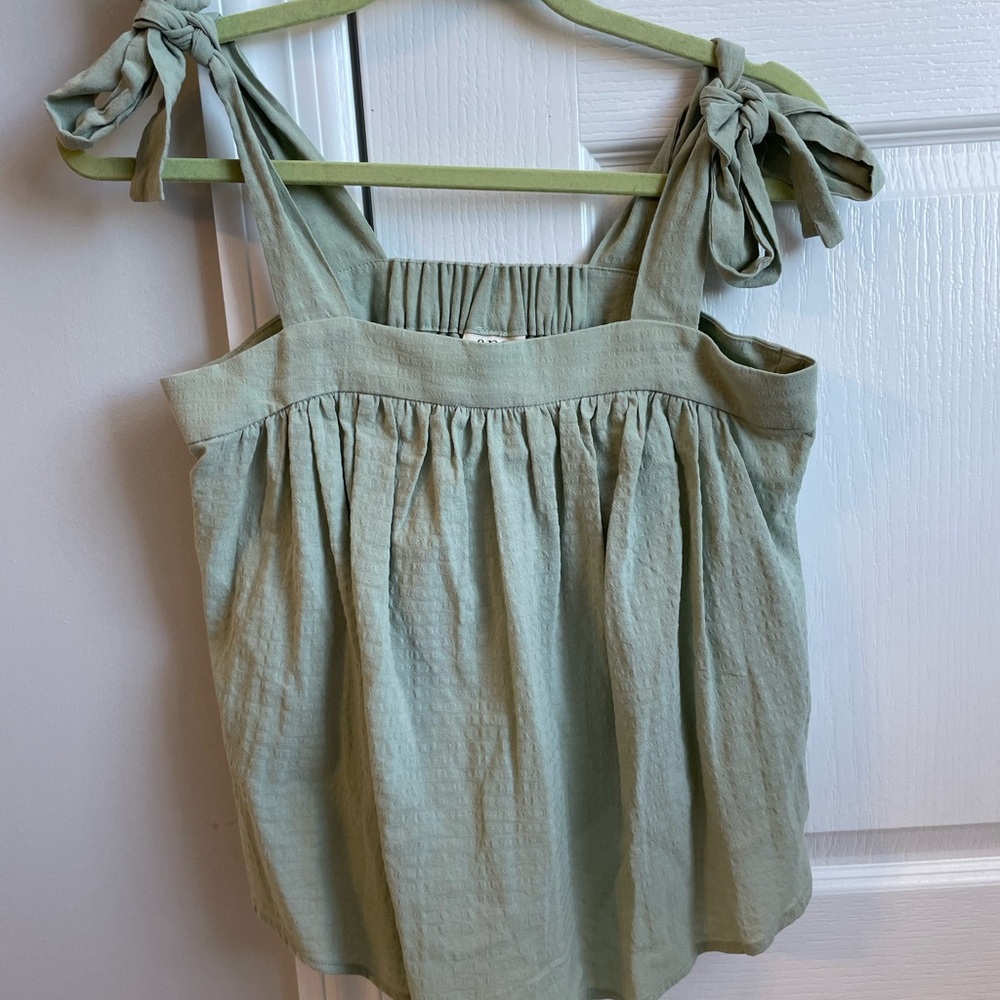 a.n.a Light Green Sleeveless Blouse